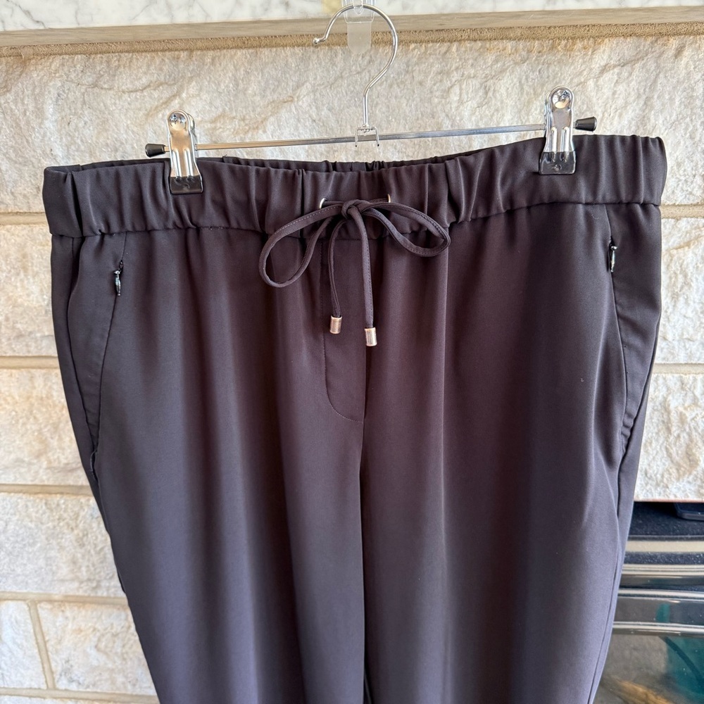 Chico's Elegant Black Drawstring Trousers Size 2 (Large 12) - Picture 2 of 7